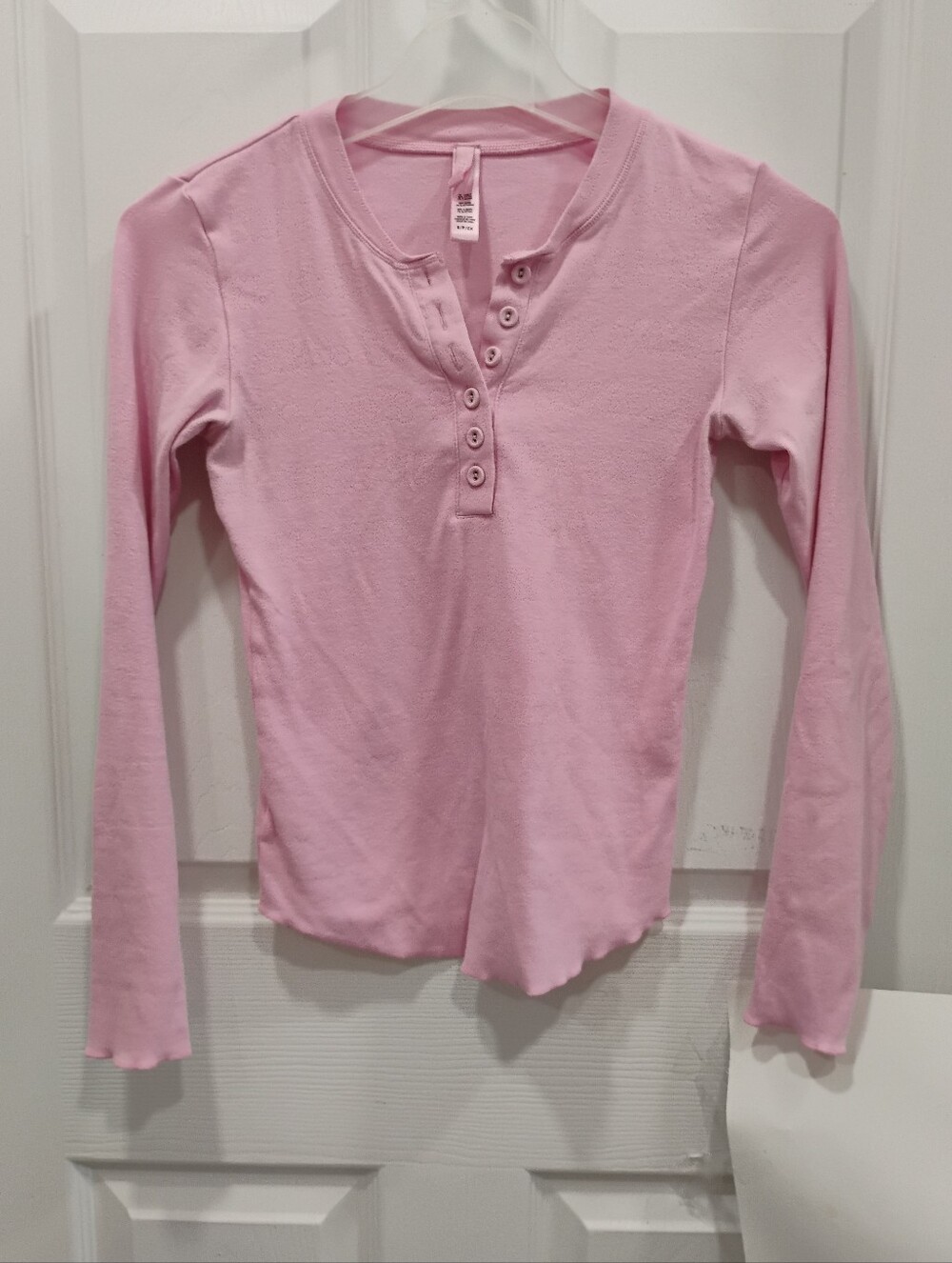 SKIMS Long Sleeve Button-Front Henley